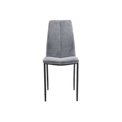 Pack de 4 sillas Ronda tapizadas tela Aragón gris, 91 cm (alto) 40 cm (ancho) 60 cm (fondo)