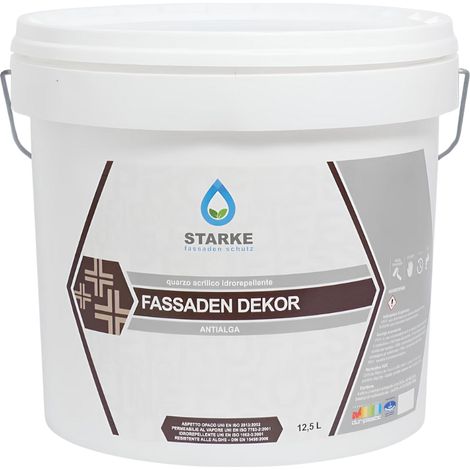 Quarzo fine fassaden dekor acrilico coprente idrorepellente antialga antimuffa formato 12.5 lt - confezione 1 (1/5)