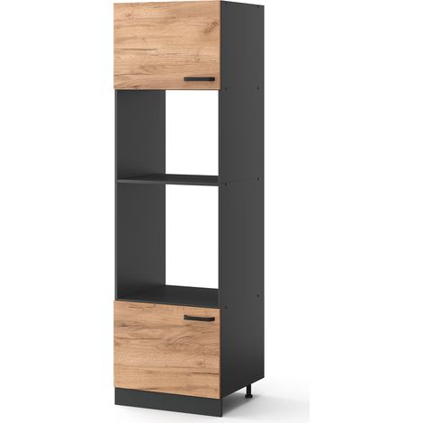 Armoire micro-ondes R-Line, Chêne de force doré, 60cm, Vicco