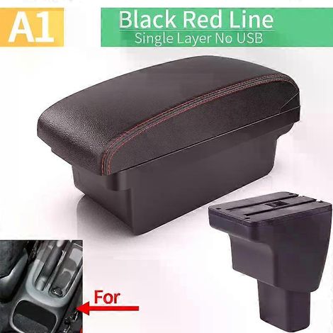Demande pour Hyundai i10 : boîte d'accoudoir modifiée, console centrale modifiée, boîte de rangement double couche, accessoires USB, noir (1/5)