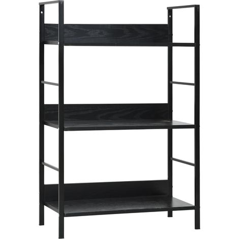 vidaXL Scaffale Libri 3 Ripiani Nero 60x27,6x90,5 cm Legno Multistrato (1/5)