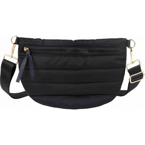 Sac bandoulière matelassé grande capacité pour femme, couleur unie style décontracté (1/4)
