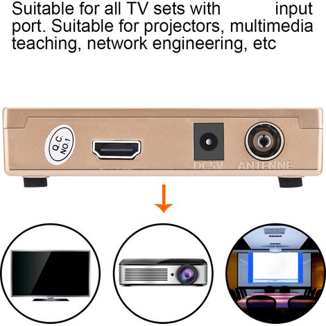 Convertisseur TNT vers HDMI avec Télécommande - Adaptateur Récepteur TV Analogique 100-240V (VDE)