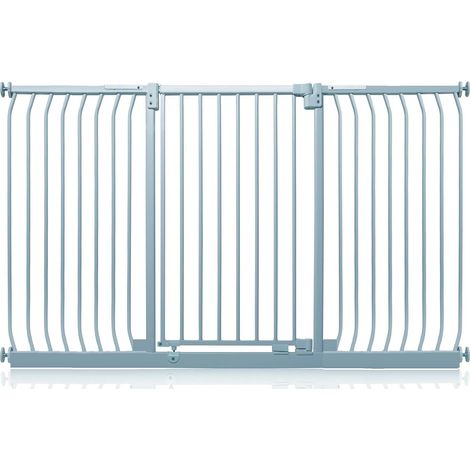 Safetots Extra Tall Elite Safety Gate, 179cm - 188cm, Matt Grey, Extra Tall 96.8cm in Height, Pressure Fit Stair Gate (1/5)
