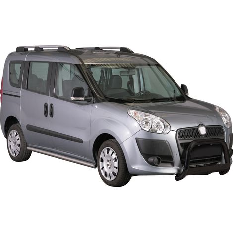 Pare-buffle Avant pour Fiat Doblò 2010-2015 63 mm en Acier Noir (1/5)