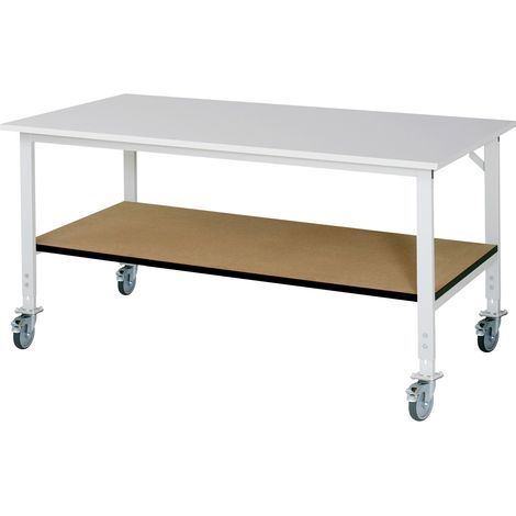 Rau Fahrbarer Arbeitstisch (HV) Tom KM-01, B2000xT1000xH910-1230mm, M-Platte-22mm