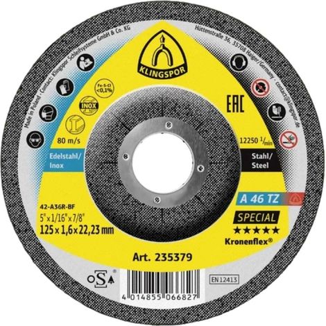 [JAMAIS UTILISE] Disque à tronçonner KLINGSPOR A 46 TZ Special Ø125mm (25 pièces) - 235379