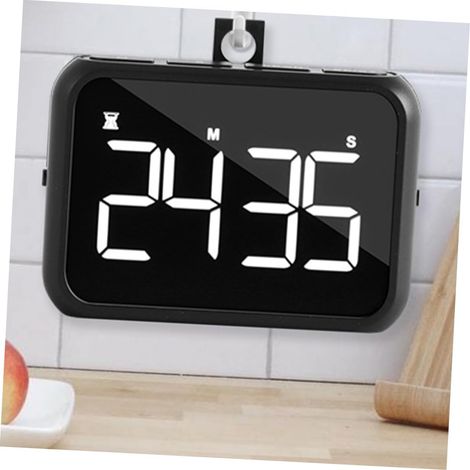 Timer da cucina magnetico ricaricabile con ampio schermo LED, allarme portatile multifunzionale per cucinare e conto alla rovescia (1/4)