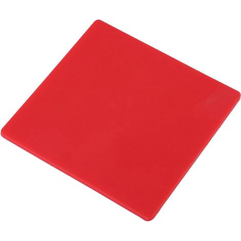 Dessous de verre fonctionnels en silicone noir, antidérapants, carrés, protègent les meubles des taches et des rayures, noir et rouge (1/5)
