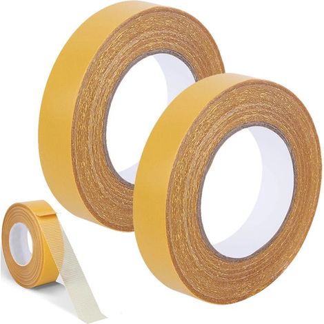 Doppelseitiges Klebeband mit 2 Streifen, ultra-nahtloses, wasserdichtes, lichtdurchlässiges Netzgewebe, 3 cm x 1000 cm, doppelseitiges Klebeband für Teppiche