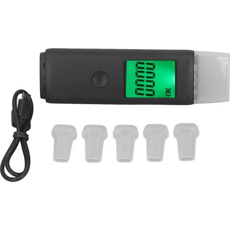 Testeur d'Alcool Digital avec Affichage et Soufflerie, Détecteur d'Ébriété pour Contrôle Routier Domestique, Recharge par USB (1/5)