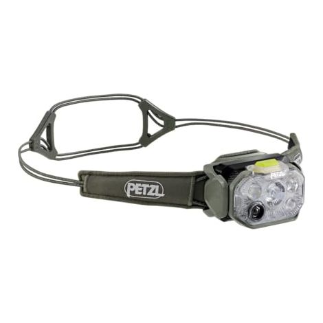 PETZL Swift RL - Linterna frontal ligera y recargable, 1200 lúmenes, color: Verde desierto