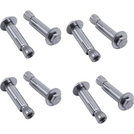 Lot de 20 vis d'ancrage à manchon hexagonal M6 x 40 mm