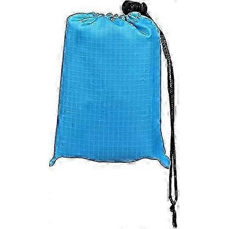 Couverture de pique-nique portable, résistante, légère, imperméable et anti-sable, idéale pour la plage, le camping et les voyages. Sac de transport inclus pour les activités de plein air (140 x 152 c (1/4)