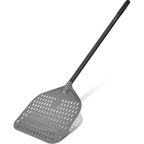 Pelle à Pizza Perforée, 12 Pouces Pizza Paddle en Aluminium Anodisé Dur avec Long Manche Détachable pour Soulever des Pizzas et des Produits de Boulangerie pour le Four, Longueur d'emballage: 42 cm (1/5)