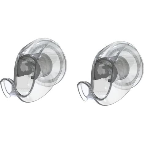 Lot de 2 crochets - Light - L 7,1 cm x l 9,1 cm x H 7,3 cm - Transparent - Livraison gratuite (1/4)