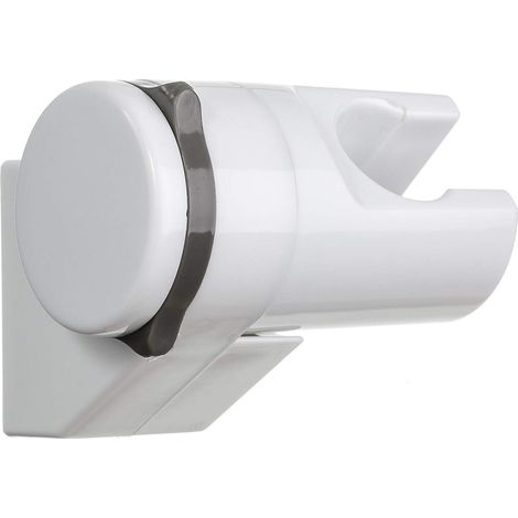 Supporto doccia multiposizione, plastica ABS, bianco, 8 x 7 x 6,5 cm (1/4)