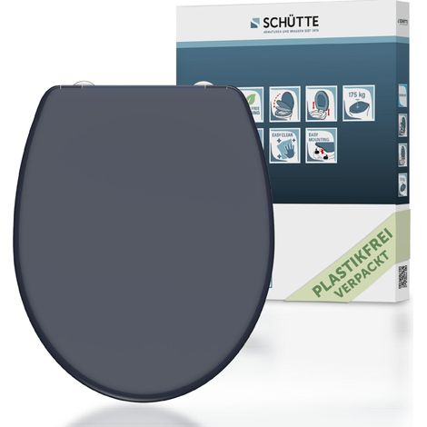 Duroplast WC-Sitz ANTHRAZIT, mit Absenkautomatik und Schnellverschluss (1/5)