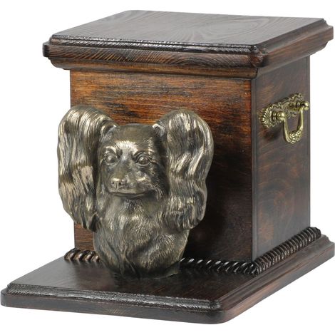 Papillon, Épagneul Continental - urne funéraire pour chien avec statuette, urne élégante pour chien, urne unique avec buste de chien par Art-Dog (1/5)