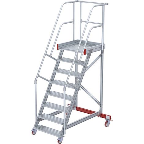 Euroline 513 Wartungsbühne 60° 800mm Stufenbreite 8 Stufen Alu gerieft