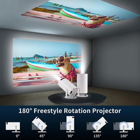 Filiyano – projecteur 4 K HY300 – Mini projecteur 4 K HY300 Android 11, 1080p, 200 ANSI, BT5.0, projection réglable (1/5)