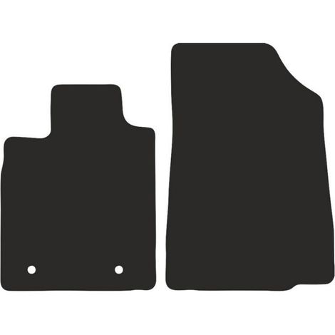 Tapis de Voiture - Noir - Universel - Plat - Épaisseur 3 Mm - Pour Voiture Particulier - Lot de 4 (1/3)