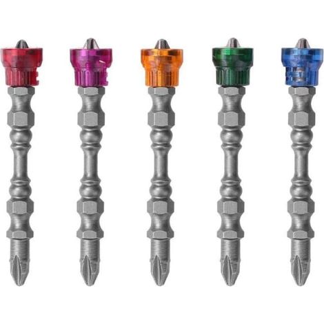 Coffrets De Forets 5 Pcs Électrique Tournevis Bits Haute-Résistance À L'Usure En Acier Magnétique Bobine Ferromagnétique Double Tête Croix Décoration Accessoires (1/5)