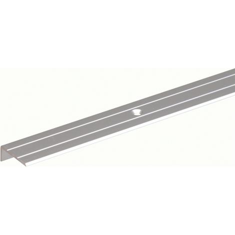 ALBERTS Treppenkanten-Schutzprofil, gebohrt, Alu silber elox., LxBxHxS 1000x24,5x20x1,5mm (1/3)