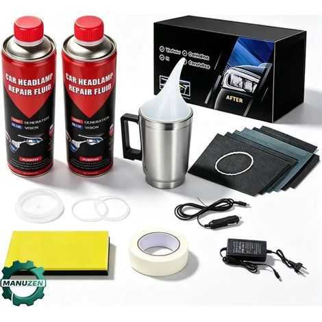 Manuzen - Kit De Réparation De Phares 2x800G Polymère Liquide Pour Voiture (1/4)