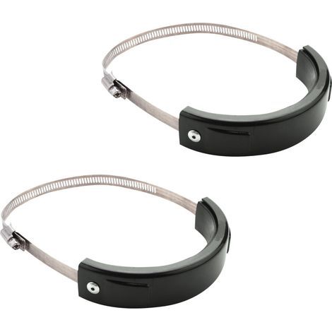 Convient pour deux protections de tuyau d'échappement de moto, type universel, applicable aux tuyaux d'échappement ovales de 100 mm à 160 mm, tels que les modèles YZF. (1/3)