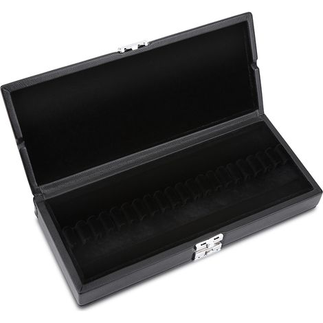 Aufbewahrungsbox aus Holz und PU-Leder für 40 Oboenrohrblätter, 2-stöckige Aufbewahrungsbox (1/5)