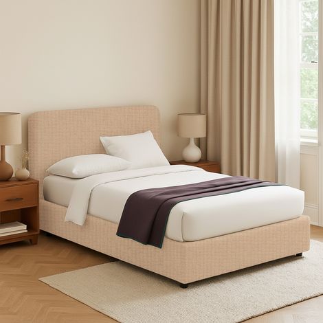 Cama de Plaza y Media Telford, Desenfundable, Hecho en Italia, Beige (1/5)