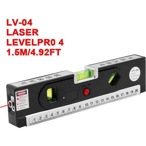 Niveau à bulle laser multifonctionnel Fil infrarouge Stick 2 fils 1 point (1/4)