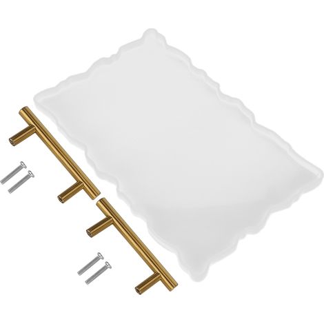 Silikonform für Obstschalen, Teetabletts, unregelmäßige Untersetzer, DIY-Form mit Griff (1/5)