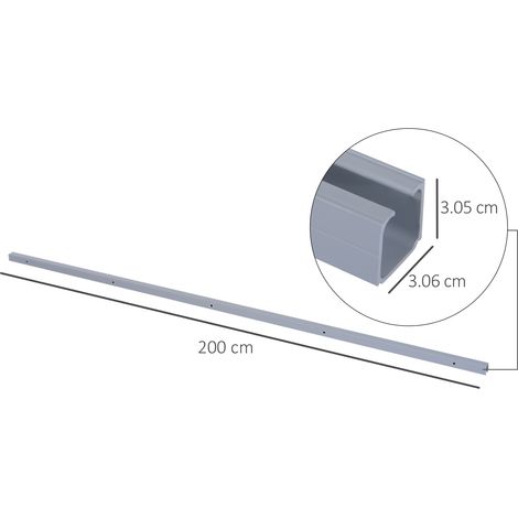 Kit de quincaillerie rustique pour porte coulissante en bois, 200 cm/6,6 pieds, pour camions. (1/5)