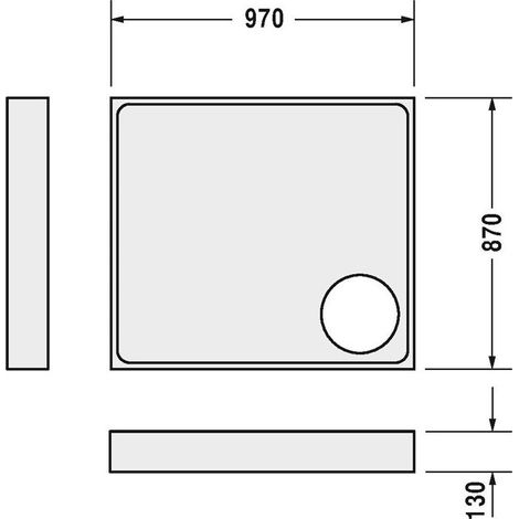 Soporte de bañera Duravit para 720120 1000x900mm