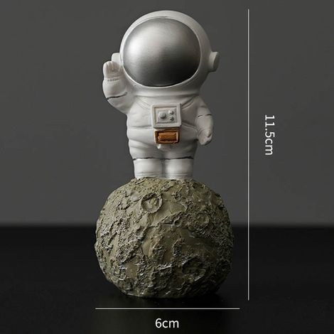 Bookends - Astronaut Shape - Metal Construction - For Bookshelf Organization And Room Decor - Set Of 2