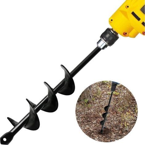 Tariere pour Perceuse Foret De Sol pour Outils De Jardinage De Tarière De Jardinière De Perceuse en Acier De Planteur Bon Aide De Graine 4.6X37cm (1/5)