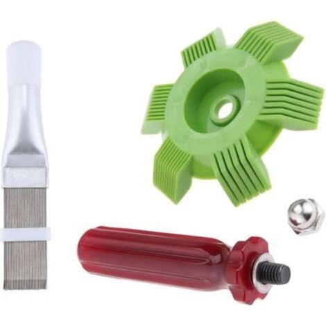 Peigne de climatiseur 2 pièces, peigne à ailettes de climatiseur peigne à ailettes en acier inoxydable, peigne de condenseur de climatiseur pour nettoyer le radiateur, l'évaporateur (1/5)