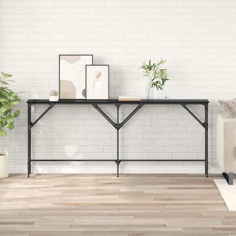 Konsolentisch Schwarz Eichen-Optik 180 x 29 x 75 cm vidaXL (1/5)