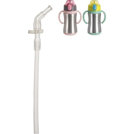 Transparent straw for thermoses, 18 cm, silicone (1/4)