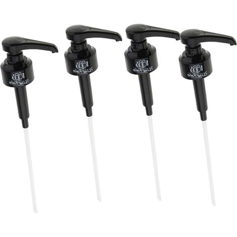 Matago Série Café 4 Pièces - Distributeur de Sirop 1 Litre Avec Pompe Noir - Pour Monin Sirop 10 ML - Bouteille de Jus (1/5)