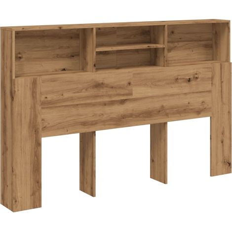 Mobiletto con testiera in rovere artigianale 180x19x103,5 cm in legno ingegnerizzato vidaXL