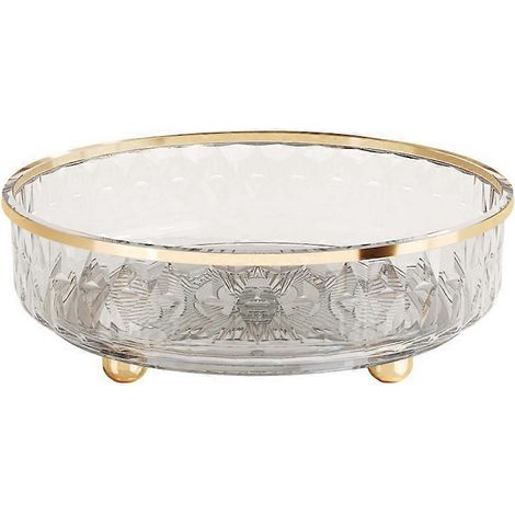 Plateau de rangement transparent rotatif à 360° pour maquillage (1/5)