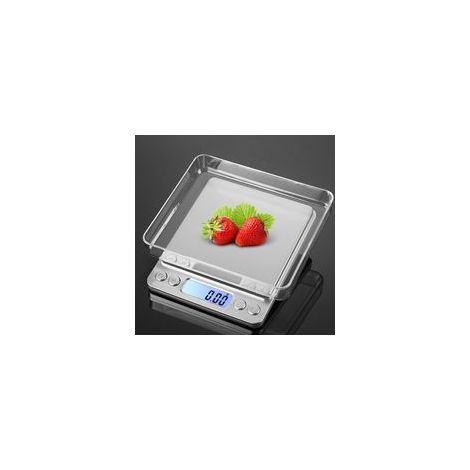 Präzisionswaage (500 g/0,01 g), Küchenwaage/Taschenwaage/Schmuckwaage, hochpräzise elektronische Waage, hintergrundbeleuchtetes LCD-Display, Tara- und Stückzahlfunktion, mit Plattform (1/5)