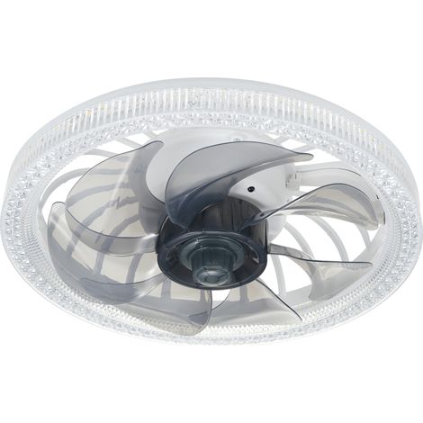 Deckenventilator mit LED-Beleuchtung für Schlafzimmer und Wohnzimmer, E27-Fassung, Fernbedienung, Geschwindigkeit und Helligkeit einstellbar
