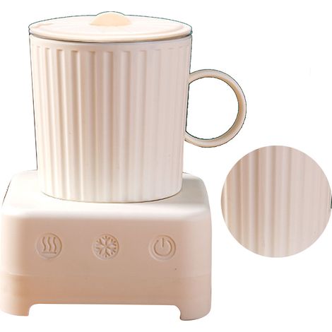 Tasse isotherme à refroidissement rapide pour boissons, bière, mug isotherme pour dortoir, réfrigérateur de bureau avec prise CN, jaune lait. (1/5)