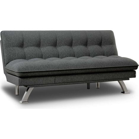 Nalui Sofá Cama Gris Antracita Cloud Dots 3 Plazas Acolchado (1/5)
