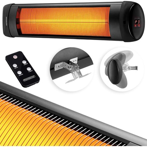 Calentador de patio infrarrojo de 2500 W con control remoto, inclinación ajustable (1/5)