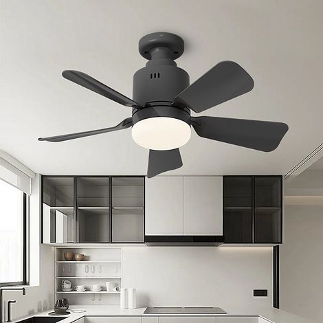 Ventilateur à intensité variable, pales amovibles, télécommande pour chambre à coucher, application mobile, noir, 45 x 18.2 cm (1/4)